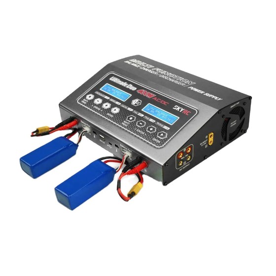 Hot Sales SKYRC D400 Ultimate Duo 400W AC/DC Balance Charger / Discharger / Power Supply Twin-Channel Charger in Chargers